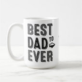 Mug Meilleur papa Ever Enfants Nom personnalisé cadeau (Gauche)