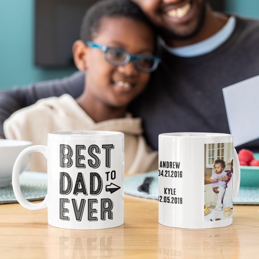 Mug Meilleur papa Ever Enfants Nom personnalisé cadeau