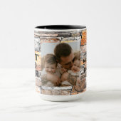 Mug Meilleur papa Ever pierre en briques affligées (Centre)