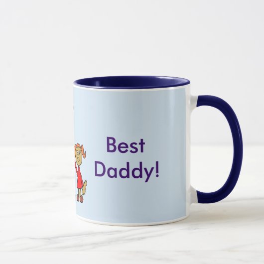 Mug Meilleur papa Fête des pères Père fille dessin (Droite)