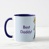 Mug Meilleur papa Fête des pères Père fille dessin (Gauche)