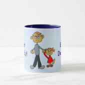 Mug Meilleur papa Fête des pères Père fille dessin (Centre)