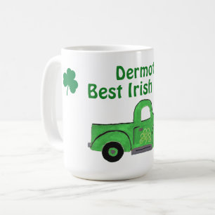 Mug Meilleur papa irlandais camion vert vintage peint