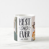 Mug Meilleur papa jamais ajouter Année Personnalisée 2 (Centre)