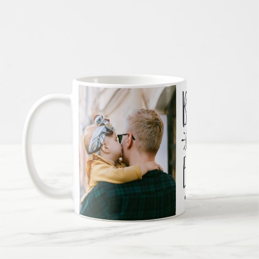 Mug Meilleur papa jamais ajouter Année Personnalisée 2 (Gauche)