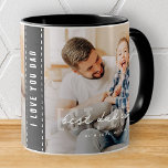 Mug Meilleur papa Jamais Athlétisme Fête des pères pho<br><div class="desc">Ce design simple et moderne est composé d'une typographie serif et cursive et d'ajouter une photo personnalisée</div>