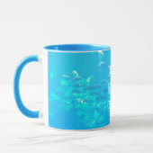 Mug Meilleur Papa Jamais Bleu Aqua École de Poissons d (Gauche)