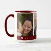 Mug Meilleur Papa Jamais Bourgogne Avec 3 Grand-Maman (Gauche)