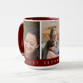 Mug Meilleur Papa Jamais Bourgogne Avec 3 Grand-Maman (Devant gauche)