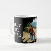 Mug Meilleur Papa Jamais Brush Stroke Photo (Devant gauche)