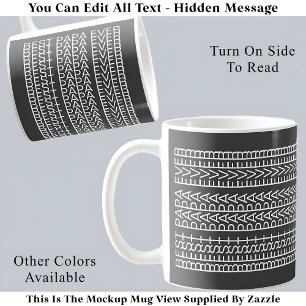 Mug Meilleur Papa Jamais caché Message 141WG Nouveauté