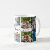 Mug Meilleur papa jamais | Collage photo de la 8e Jour (Devant droit)