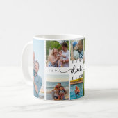 Mug Meilleur papa jamais | Collage photo de la 8e Jour (Devant gauche)