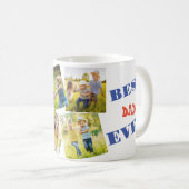 Mug Meilleur papa jamais collage photos (Devant droit)