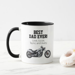 Mug Meilleur papa jamais Cool Moto Père vélo