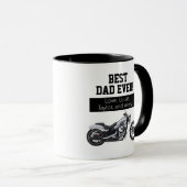 Mug Meilleur papa jamais Cool Moto Père vélo (Devant droit)