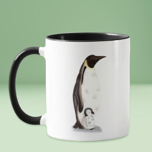 Mug Meilleur papa jamais empereur Penguin et bébé Illu