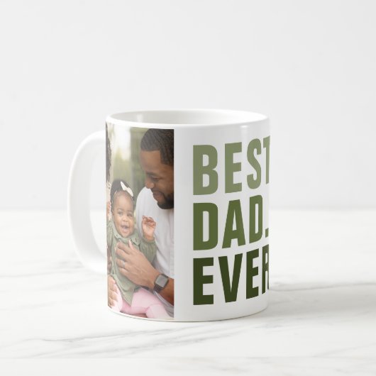 Mug Meilleur. Papa. Jamais. Fête des pères 2 Photo Caf (Devant gauche)