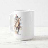 Mug Meilleur papa jamais | Fête des pères Cheval Cowbo (Devant gauche)