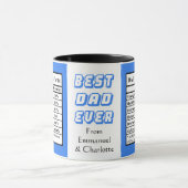 Mug Meilleur papa jamais | Fête des pères Funny Attrib (Centre)