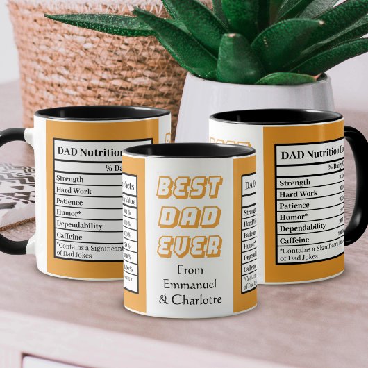 Mug Meilleur Papa Jamais Fête des pères Orange Drôle C