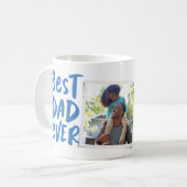 Mug Meilleur papa jamais Fête des pères photo bleu mod (Devant gauche)