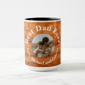 Mug Meilleur papa jamais, Granite de canyon de cuivre, (Centre)