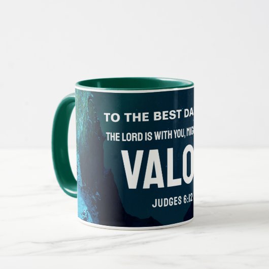 Mug Meilleur Papa Jamais HOMME VAILLANT DE VALEUR Chré (Devant gauche)
