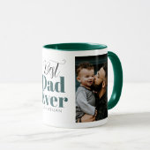 Mug Meilleur papa jamais la typographie Customisée (Devant droit)