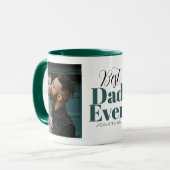 Mug Meilleur papa jamais la typographie Customisée (Devant gauche)