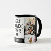 Mug Meilleur papa Jamais Moderne 6 Photo Collage (Devant droit)