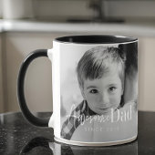 Mug Meilleur Papa Jamais Moderne Classique Simple Phot