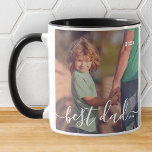 Mug Meilleur Papa Jamais Moderne Simple Jouer Script P<br><div class="desc">Le design est composé de typographie de script moderne et ludique. Ajoutez une photo de famille.</div>