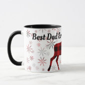 Mug Meilleur papa Jamais Noël Moose plis rouges (Gauche)