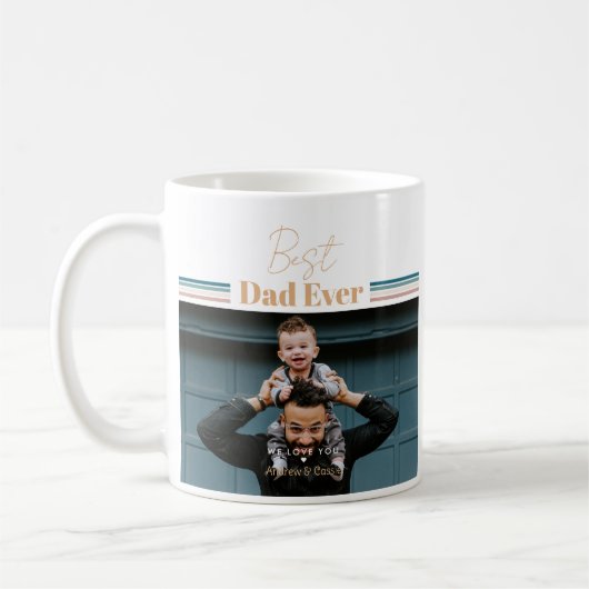 Mug Meilleur papa jamais Nous t'aimons (Gauche)