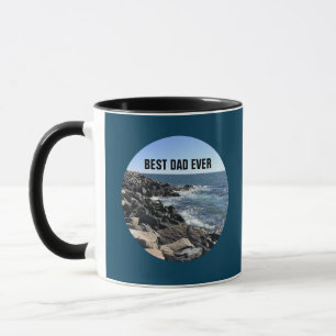 Mug Meilleur papa Jamais Océan Atlantique Rocky Shore