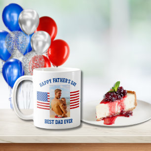 Mug Meilleur papa Jamais Patriotique Rouge Bleu Photo