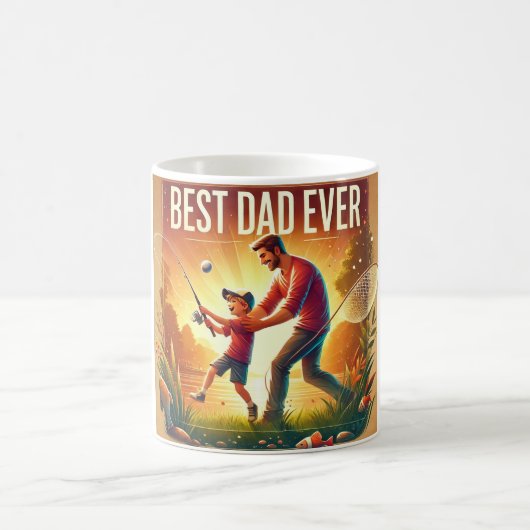 Mug Meilleur papa jamais pêche aventure (Centre)