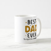 Mug Meilleur papa jamais personnalisé (Devant droit)