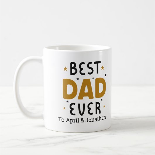 Mug Meilleur papa jamais personnalisé (Gauche)