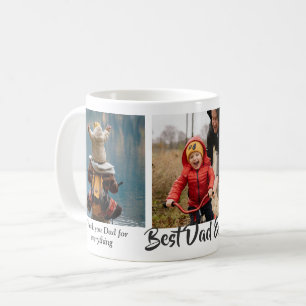 Mug Meilleur Papa Jamais Personnalisé 3 Photo Collage