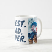 Mug Meilleur. Papa. Jamais. Personnalisé avec 2 photos (Devant droit)