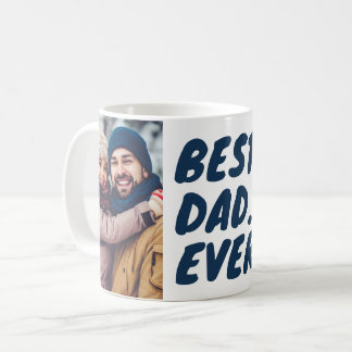 Mug Meilleur. Papa. Jamais. Personnalisé avec 2 photos