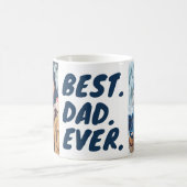 Mug Meilleur. Papa. Jamais. Personnalisé avec 2 photos (Centre)