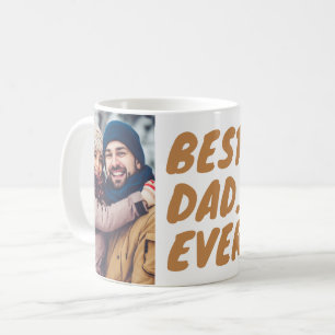 Mug Meilleur. Papa. Jamais. Personnalisé avec 2 photos