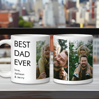 Mug Meilleur papa Jamais personnalisé photo de famille