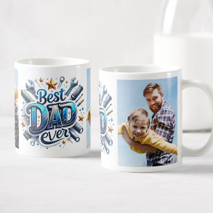 Mug Meilleur papa Jamais Photo Collage Personnalisé Ha