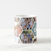 Mug Meilleur papa jamais | Photo Hexagons verts (Centre)