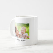 Mug Meilleur papa jamais photo minimaliste (Devant gauche)