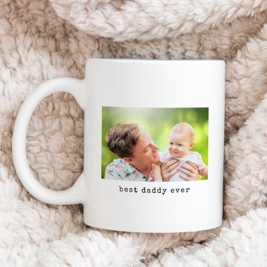 Mug Meilleur papa jamais photo minimaliste